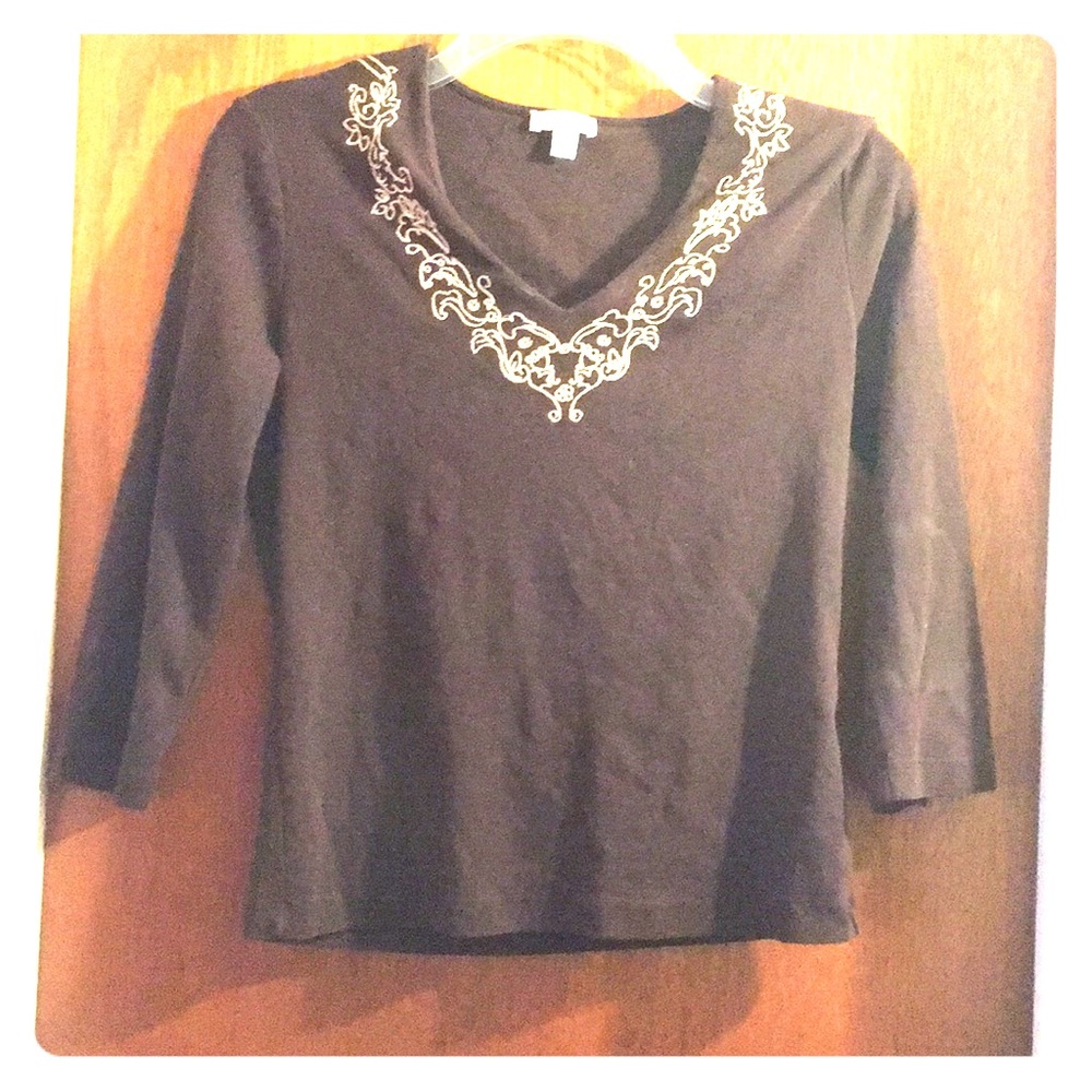 Brown V Neck